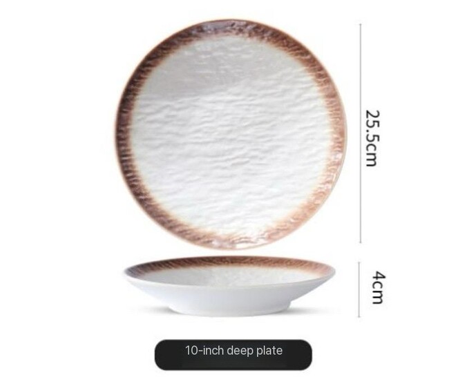 Ceramic western round plate 