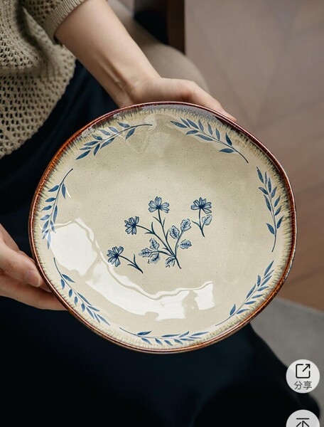 9 inch scalloped deep plate