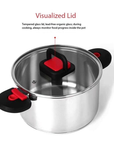 6 pcs stainless steel pots